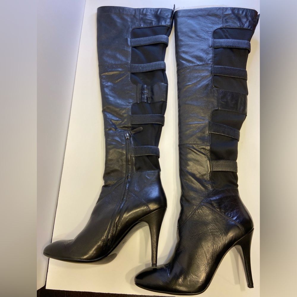 B. Makowsky Leather Thigh High Boots, 10, 4 Inch Heel, EUC, Never Worn, Unique